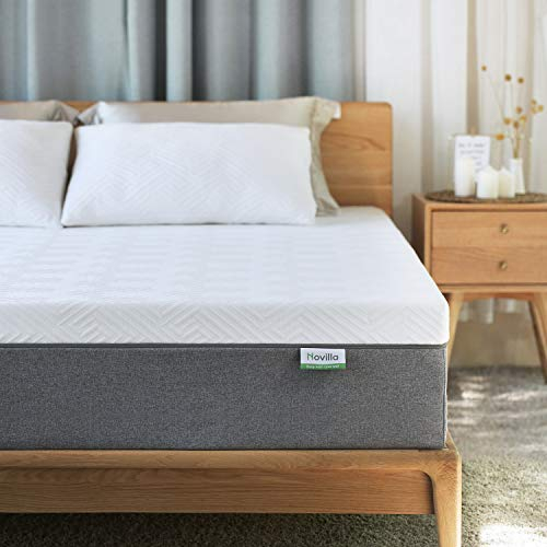 Novilla Matelas 90x200, Fibres de Bambou, Mousse à Mémoire de Forme en Gel, Certifié Sûr et Fiable par CertiPUR-US et Oeko-TEX, Ultra Respirant, Démontable et Lavable, Soutien Ferme, Épaisseur 22cm