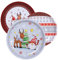 KAMACA 3er SET Weihnachtsteller Keksteller aus Metall Weihnachts- oder Nikolaus- Teller für Kekse, Gebäck, Stollen und Süßes (3er Set Gebäckteller Christmas)