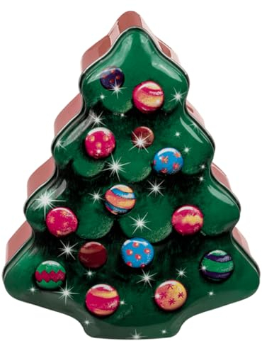 itsisa Keksdose Weihnachtsbaum - Gebäckdose Tannenbaum, Plätzchendose, Blechdose Weihnachten