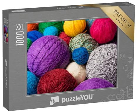 Puzzle 1000 Teile XXL „Bunte Wollknäuel“
