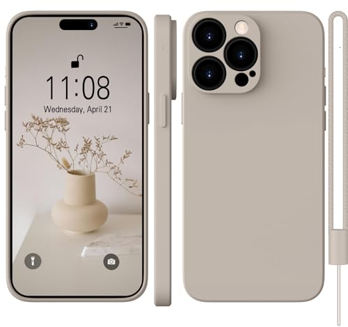 WXX fr iPhone 15 Pro Hlle Silikon Case, Dnner Slim mit Microfiber, Kratzfeste Rundumschutz Case fr iPhone 15 Pro 6.1'' Titanium Grau