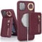 SailorTech Phone Case for iPhone 11 Pro Max Phone Case with Card Holder, Cover for iPhone 11 Pro Max Case Ring Stand with Kickstand Card Slots Wallet Detachable 2-in-1 Zipper Case - Burgundy