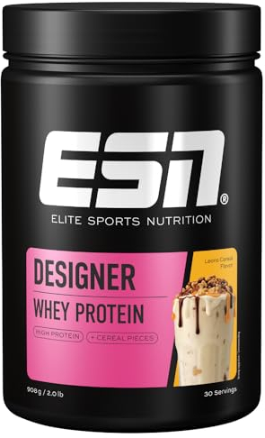 ESN Designer Whey Protein Powder, Leons Cereal, 908 g, 2 lbs, 30 Servings - Free Shaker