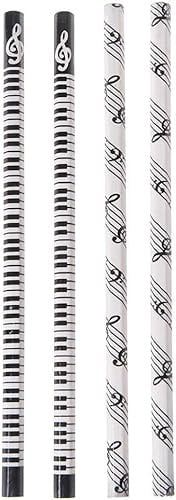 Enyolidimk 4 Stück Musiknoten-Bleistifte HB Standard-Bleistift Musik Schreibwaren Klaviernoten Student Geschenk langlebig und nützlich schönes Design Stifte Holzstifte