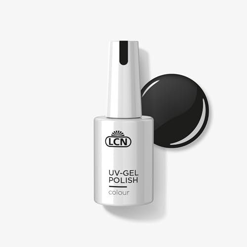 LCN UV-Nagellack Jet Black– Deckender und langanhaltender Shellac – Schonende Soak-off Ablösung – Vegan, tierversuchsfrei und HEMA-frei – 10 ml