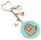 Pusheen The Cat Pizza Schlüsselanhänger mit Mini-Charms, blau, Einheitsgröße, Blau, Einheitsgröße