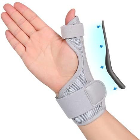 Cozyhealth Thumb Brace for Men and Women, CMC Joint Thumb Spica Splint for Pain Relief, Tendonitis, Thumb Wrist Stabilization Support for Right or Left Hand (Gray)