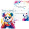 Katyjun 12 Stück Aquarell Panda Einladungskarten Geburtstag, Geburtstagseinladungen Mädchen, Einladungen Kindergeburtstag Jungs