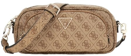 GUESS Umhängetasche Power Play Camera Crossbody Latte Logo hellbraun