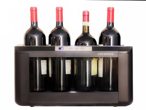 Enfriador de barra vino horizontal para 4 botellas magnum o 5 botellas estándar OW004M CAVANOVA, Open Wine botellas magnum