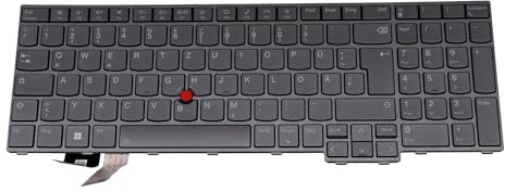 Lenovo 5N21D93845 Original Tastatur DE (deutsch) grau | mit Backlight und Mouse-Stick für ThinkPad T16 G1 (21BV/21BW), T16 G1 (21CH), P16s Gen 1 (21CK/21CL), (21BT/21BU)