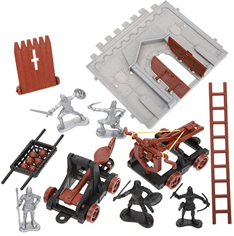 Gogogmee 1ensemble Castle Playset Soldiers Figurine Model Kit Miniature Toy Kids