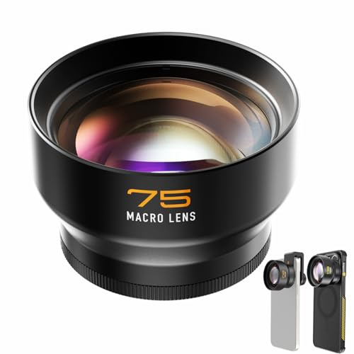 Fotorgear 75MM Close-up lenses10X Super Macro Lens Optical Lens for Phone HD Phone Lens with Clip