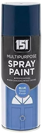 YSAMAX 151 Multi- Purpose Spray Paint Blue, Durable And Gloss Finish, Aerosol Form, Quick Drying Formula, Long Lasting, Versatile Uses, 400ML, (1PCS)