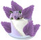 6 Stück Papier Palmen Fächer Tortendeko Palme Speer Blätter Fan Kuchen Deko Handwerk DIY Backformen Cake Topper für Geburtstag Party Hochzeit Party Kuchen Dekoration Lila