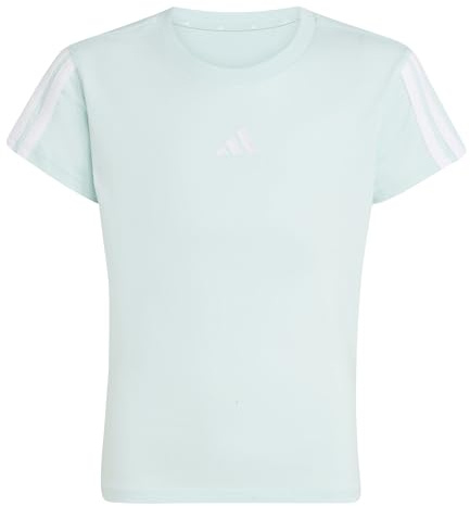 adidas Niñas Essentials T-Shirt, Halo Mint/White, 7-8 Years