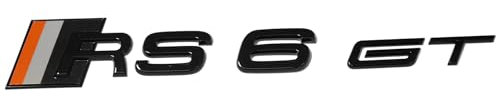 Audi 4K0853740AT94 Schriftzug RS6 GT Buchstaben Emblem Plakette Modellschriftzug Logo, selbstklebend, schwarz