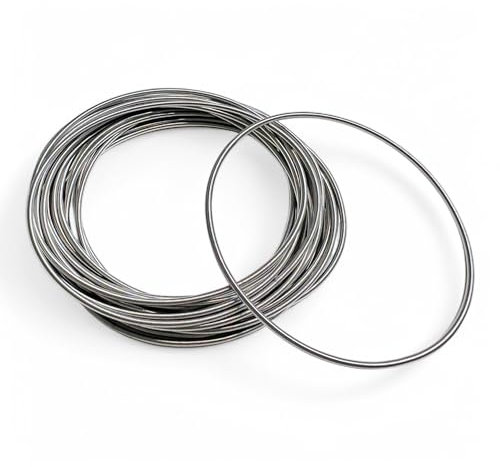 MAJALE Lot de 20 bracelets avec cordes de guitare - Bracelet argenté minimaliste en acier inoxydable - Bracelet vintage à plusieurs bandes 100 % acier inoxydable, Pequeño (5,5 cm Diametro), Acier