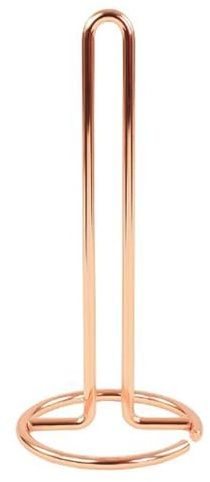 FitWell Paper Towel Holder for Kitchen Countertops, Bars & Dining Tables Steel Paper Towel Stand, Fits Standard & Jumbo Rolls, 1 Count (Copper)