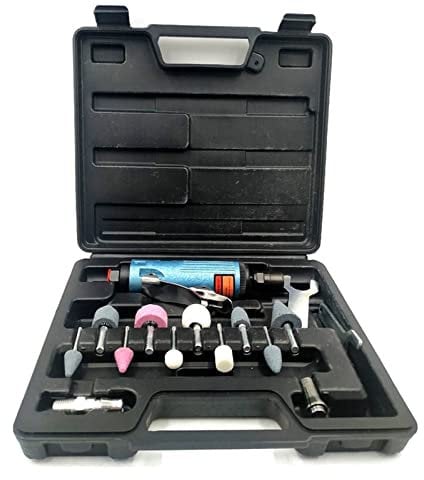 Air Hammer, 14 Pieces Air Compressor Die Grinder Grinding Polish Kit 1/4 Air Grinder Mill Engraving Tools Kits Pneumatic Polishing Machine