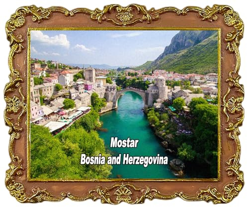 Mostar Bosnien und Herzegowina Kühlschrankmagnet Reise Souvenir 3D Kühlschrank Dekoration Magnet Aufkleber Handwerk