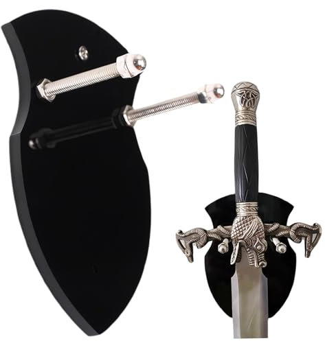 Xoeryoy Sword Wall Mount Detachable Sword Hanger Single Vertical Display Stand Acrylic Wall Mount Holder Universal Rack for Axe Anime #·