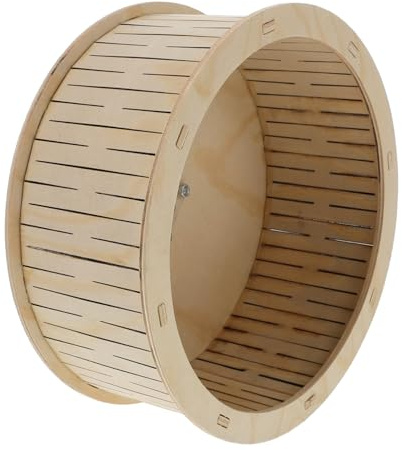 Holz Laufrad für Hamster, Leises Laufspielzeug für Kleintiere