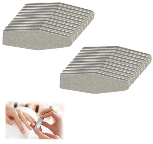 Nail Buffer, 20 Pcs Nail Files Buffing Block Rhombus Buffer Sanding Block Nail File Sanding Blocks for Acrylic and Gel Nails Sanding Smoothing Shaping Buffing, Home Or Salon Use, 100/180 Grit