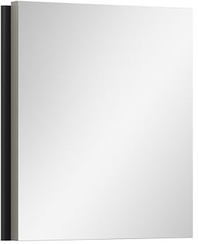 xonox.home – Spiegel Emil 71x70x2 cm in Kaschmir Melamin und schwarzen Akzenten – große Spiegelfäche im modernen Flur – elegant & bequem