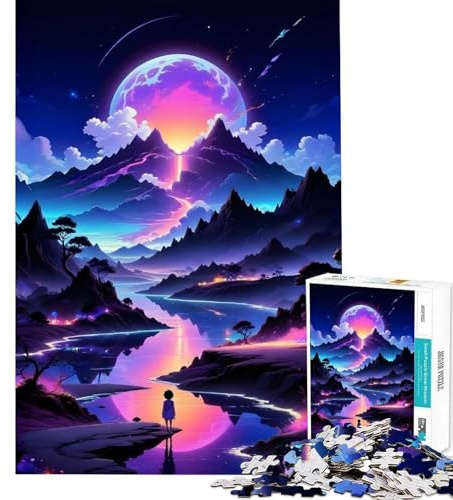 Puzzle für Erwachsene 1000 Teile Verzauberte Welt Lernspiel Spielzeug Lernspiele Wichtelgeschenk Analyse und Logik (Größe 38x52cm)