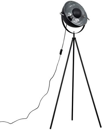 MiniSun | Retro Photography Style Tripod Floor Lamp in a Black Metal Finish | Floor Lamps & Torchieres, Home Décor & Improvement Essential | Includes 10W LED E27 Light Bulb