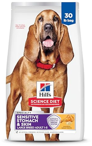 Hill's Science Diet Adult Sensitive Stomach & Skin Large Breed Dry Dog Food, Chicken, 30 lb. Bag
