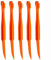 AKOAK 10 peladores de naranja (1 juego de 10 peladores de limón cítrico fácil de abrir) de plástico simple cuchillo de cortar accesorios de cocina cuchillo herramienta de cocina (naranja)