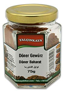 Yalçinkaya - Döner Kebap Gewürzmischung - 75g - Gewürz Mischung im Glas - Pulver - Premium Qualität