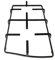 Griglie Ariston Hotpoint Indesit in ferro smaltato nero lucido per cucina a gas piano cottura PC750 5 fuochi - C00303486 - C00303487 - C003034488 (Griglia destra GRG023)