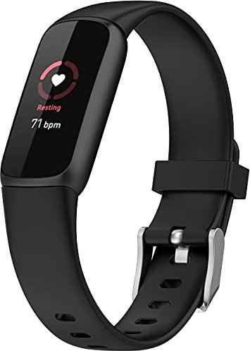 Shieranlee Armband Uhrenarmband Armbänder kompatibel mit Fitbit Luxe Activity Tracker - Premium Silikon QuickFit Armbänder,große Größe