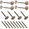 INCREWAY Spiegelschrauben, 8 Stück dekorative Messing-Spiegelschrauben, Spiegelnägel, Schraubdeckel, Abdeckungen mit Kuppel und Unterlegscheiben (15 mm)