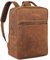 STILORD 'Brooklyn' Großer Laptop Rucksack Leder Vintage XL Business Rucksack für 15,6 Zoll Notebooks Lederrucksack Studium Reisen Trolley Aufsteckbar Daypack Echtleder, Farbe:tan - dunkelbraun