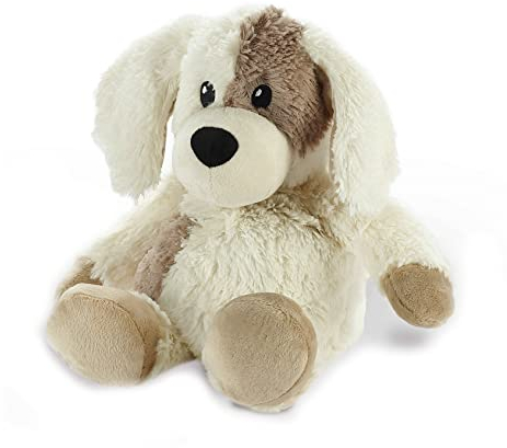 Bolsa de trigo Warmies de Peluche Cachorro, Calentable en Microondas, con Aroma a Lavanda Francesa, Oso de Peluche Ponderado Caliente o Frío para Relajación y Alivio del Calor