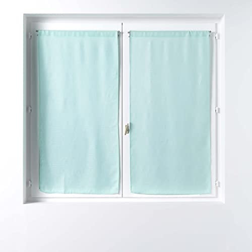 Douceur d'Intérieur, Coppia di tende passapasta (2 x 60 x 90 cm) Soane Menta Tessuto Velo