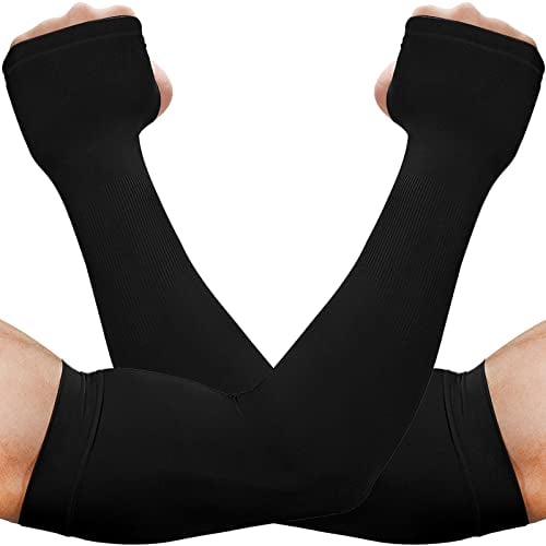 Beister Cooling Arm Sleeves for Men & Women - UV Sun Protection Compression Arm Sleeves with Tattoo Cover