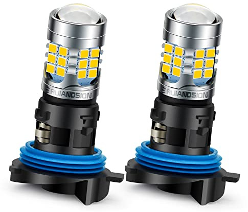 Ruiandsion 2 st HP24W LED-lampa 12V superljus 10-30V 3030 15SMD LED-chip-set LED varselljus DRL (citrongul)
