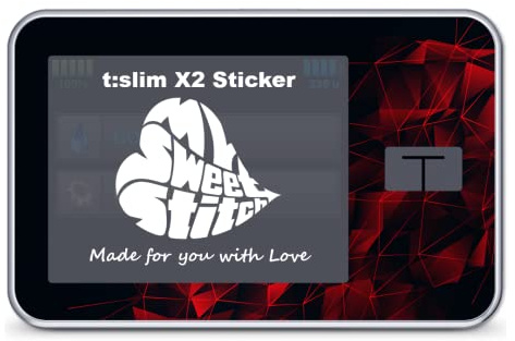 MySweetStitch Pumpen-Sticker für Tandem t:slim X2 Red Triangles | Individueller Look, passgenauer Zuschnitt, wasserabweisendes Premium-Vinyl, Schutz vor Kratzern
