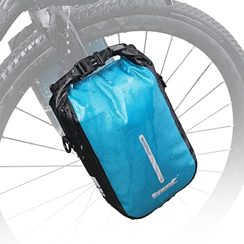 Rhinowalk Bike Front Fork Bag Waterproof 4-6L Bicycle Quick Release Dry Bag for Bikepacking Cycling Touring