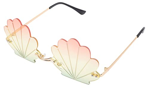 Toddmomy Sonnenbrille Sonnenbrille Muscheln 1 Stücke Mode Sonnenbrille Neuheit Muschelförmige Sonnenbrille Randlose Muschel Sonnenbrille Für Unisex Party Disco Brille Sonnenbrille Muschel