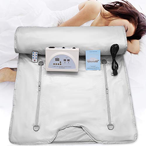 Do-Electr 650 W Oxford Couverture Sauna Infrarouge avec Fermeture Glissière, Couverture Vapeur Infrarouge lointain (FIR) avec Télécommande pour Transpiration, Relaxation, Détox