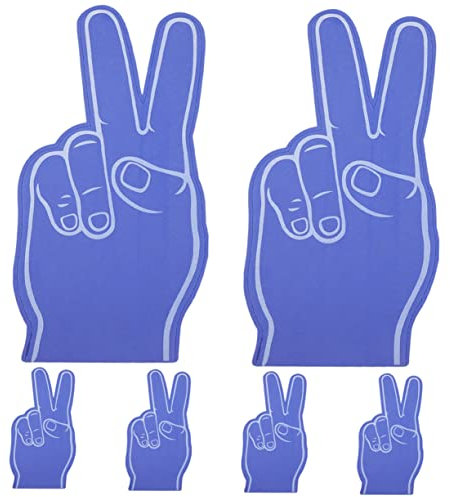 Toddmomy 6st Schaumfinger Finger Aus Baseballschaum Sport Party Gefallen Schaumhand Mittelfinger-handriese Aus Schaumstoff Finger-jubel-Requisite Geschenk Tragbar Kind Schreien Eva