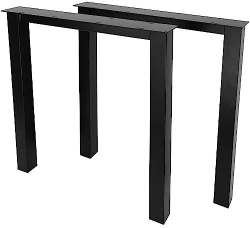 MetaloPro Pieds de Table Lite - Acier Robuste | Pieds de table en acier massif, finition Lite, montage rapide sans outil compliqué, compatible tout plateau, charge lourde