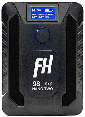 SONGING FXLION Nano Two-PRO Kleiner V-Mount/V-Lock Akku mit Typ C, D-Tap, USB A, Micro USB für Kameras, Camcorder, große LED-Leuchten, Monitore, MacBook und Smartphone (98Wh)