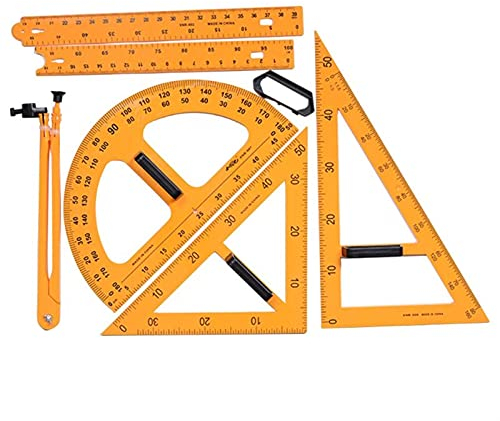 Geometrie Set Multifunktions-Lehre-Lineal-Set Dreieck-Kompasse-Winkelmesser-Messlineal-Math-Geometrie-Tools ideal großer Kompass for Geometrie Zirkel Set